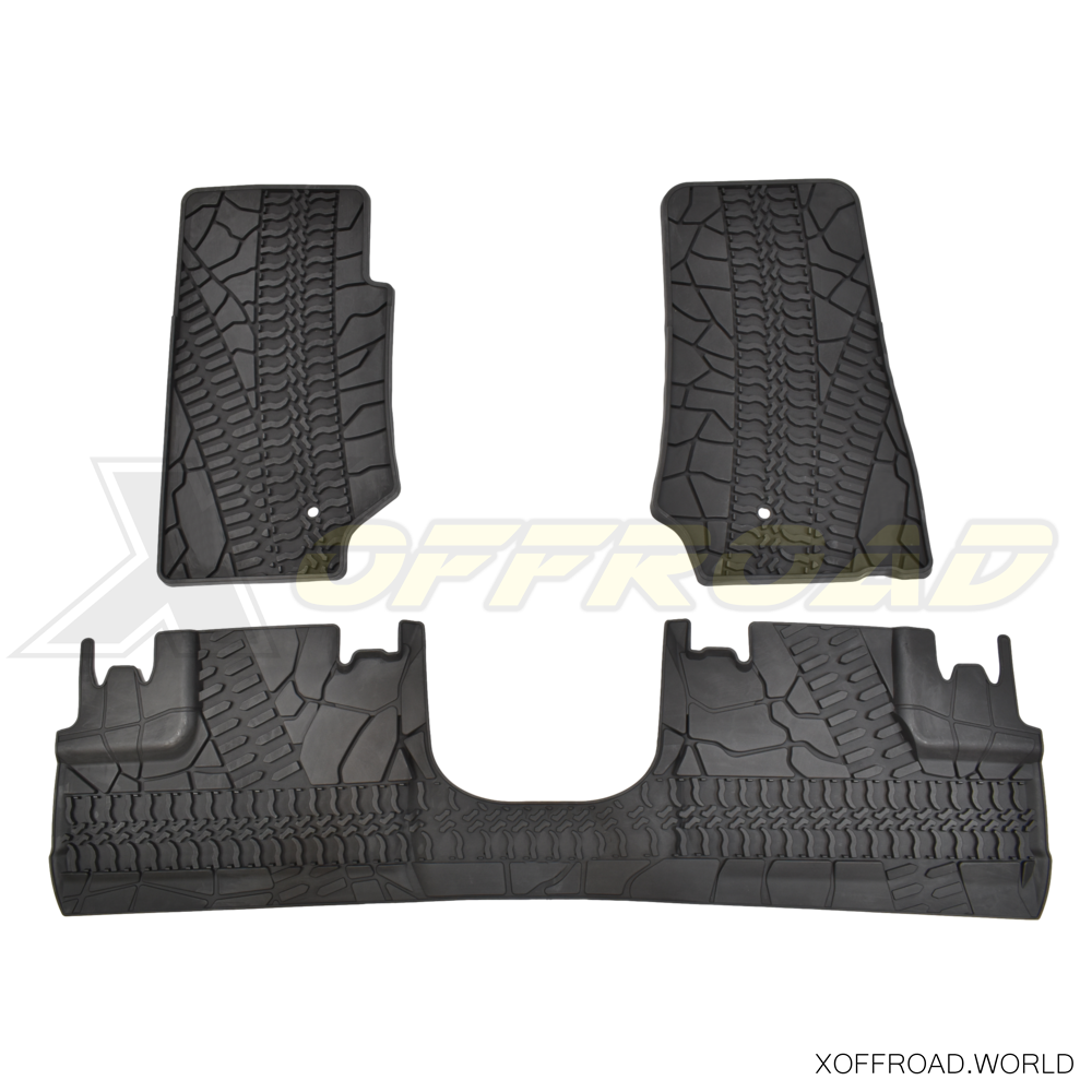 Outlander Floor Mats, 4 Door, Front, Rear, Jeep Wrangler Unlimited JK 2007-2013  XOIA122 - X-Offroad