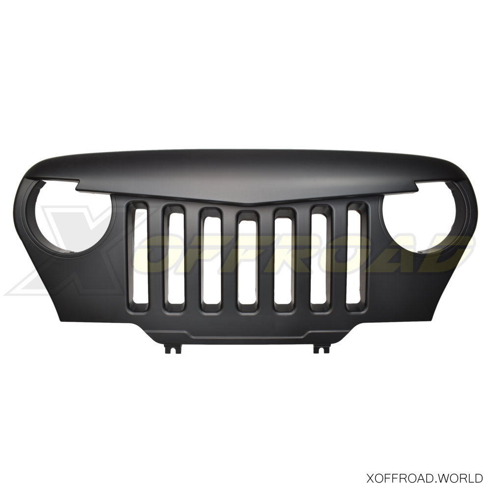 Grille Overlay, Black, Angry serie, Jeep Wrangler TJ XOJG041 - X-Offroad