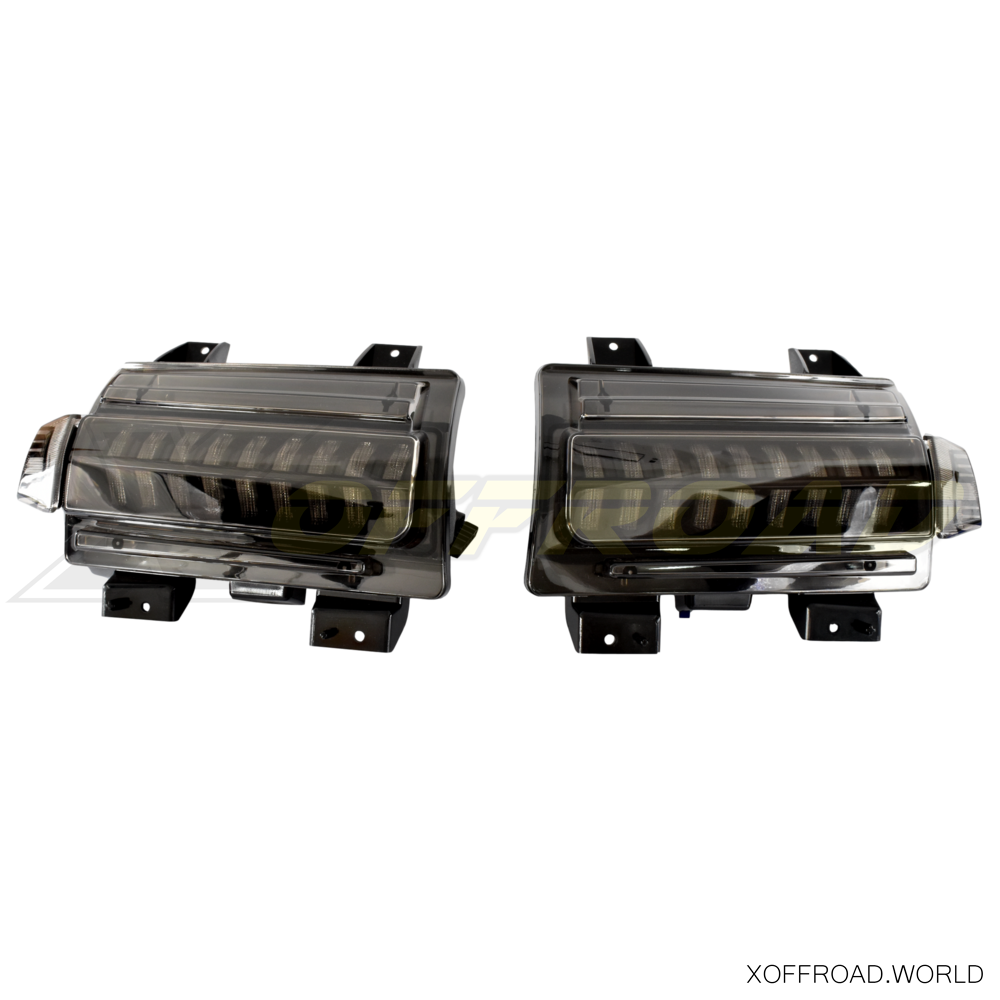 LED Seitenblinker und Standlicht Set, Rauchglas, vorne, Jeep Wrangler JL,  Jeep Gladiator JT XOOL016 - X-Offroad