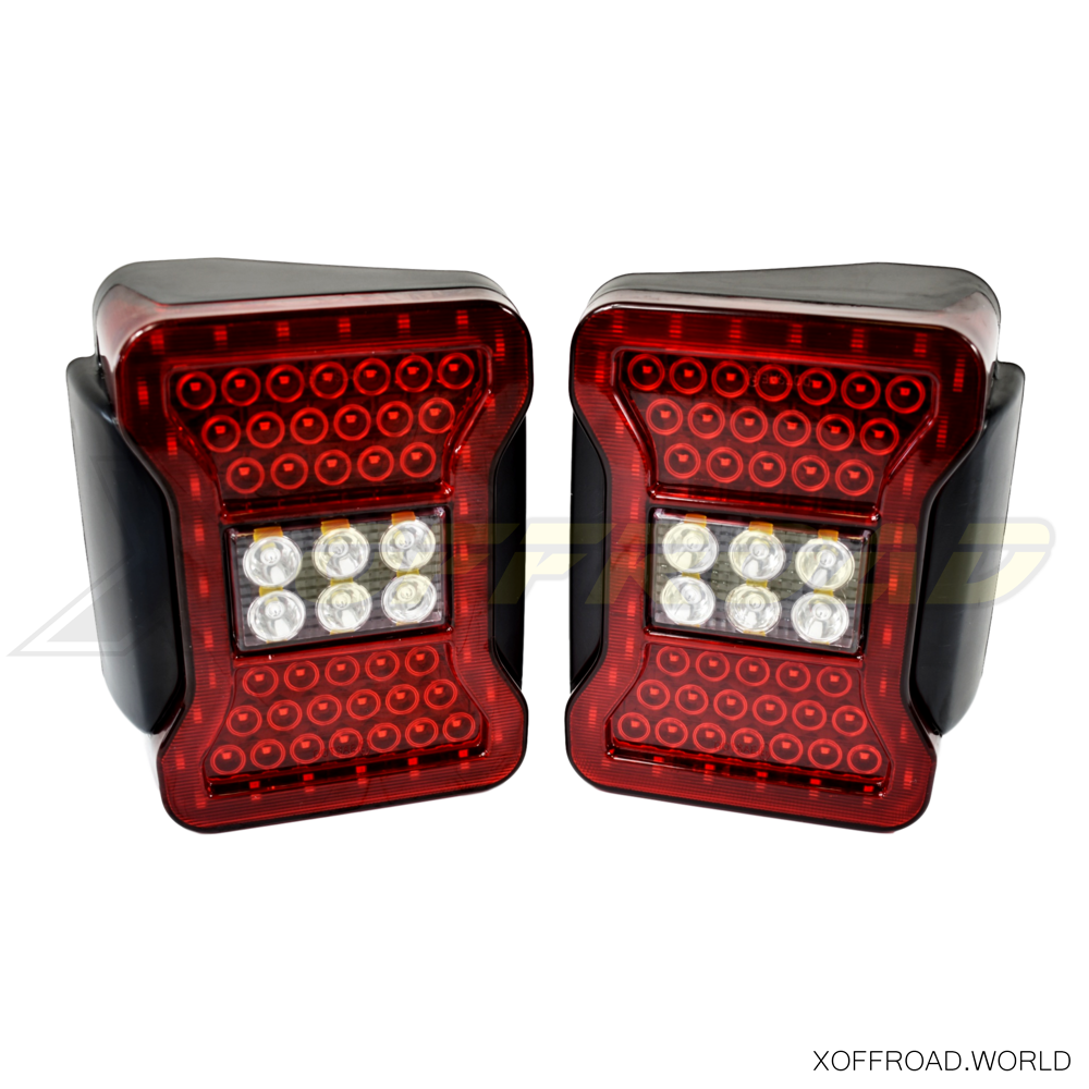 LED Tail Light Kit, Red, EU, Jeep Wrangler JK, JL Style XOTL016 - X-Offroad