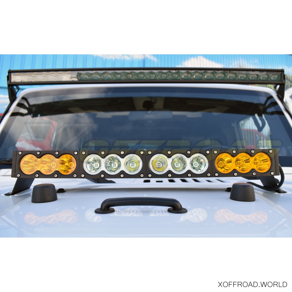 Barra LED 22 Pollici 270W Offroad Gialla 3000K – SKYWORLD – Fari Supplementari 12V/24V IP67 Per Fuoristrada, Camion, Trattori
