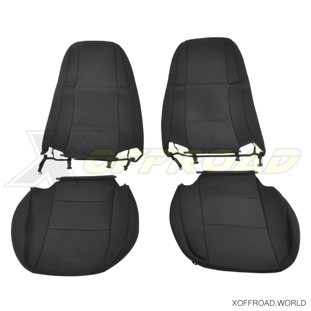 UK Custom Covers SC132B Coprisedili Anteriori Impermeabili - Per VW Crafter 2010-2017, Tessuto 600 Denari, Colore Nero