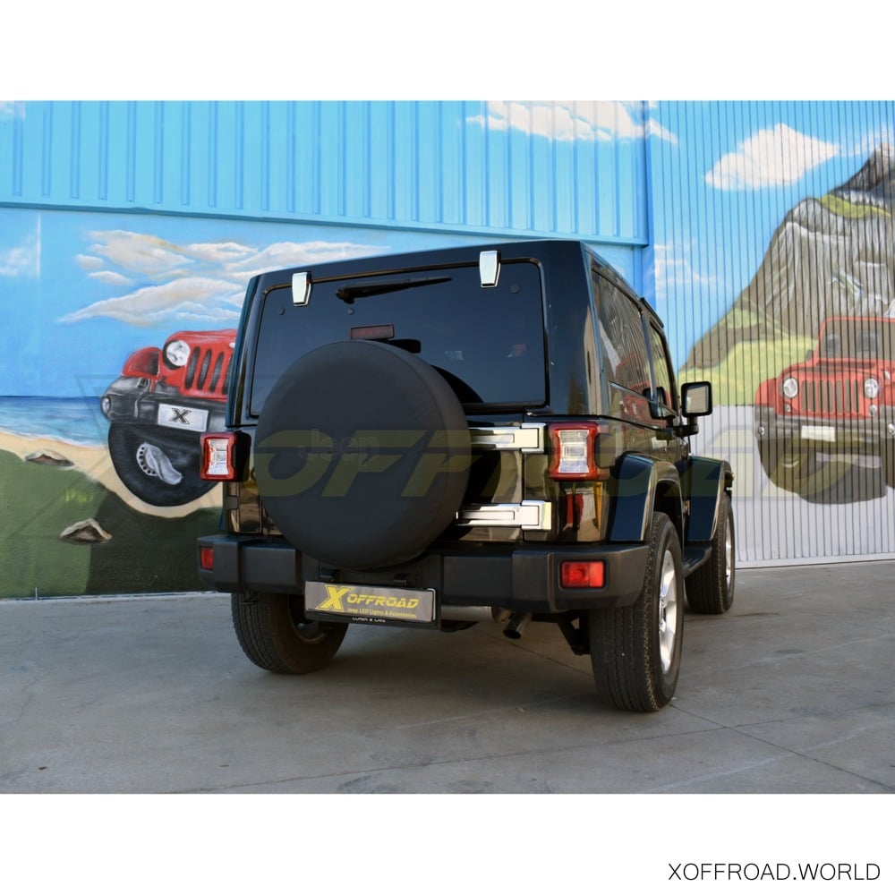 Tailgate Hinge Covers, Chrome, Jeep Wrangler JK XOEA075 X-Offroad