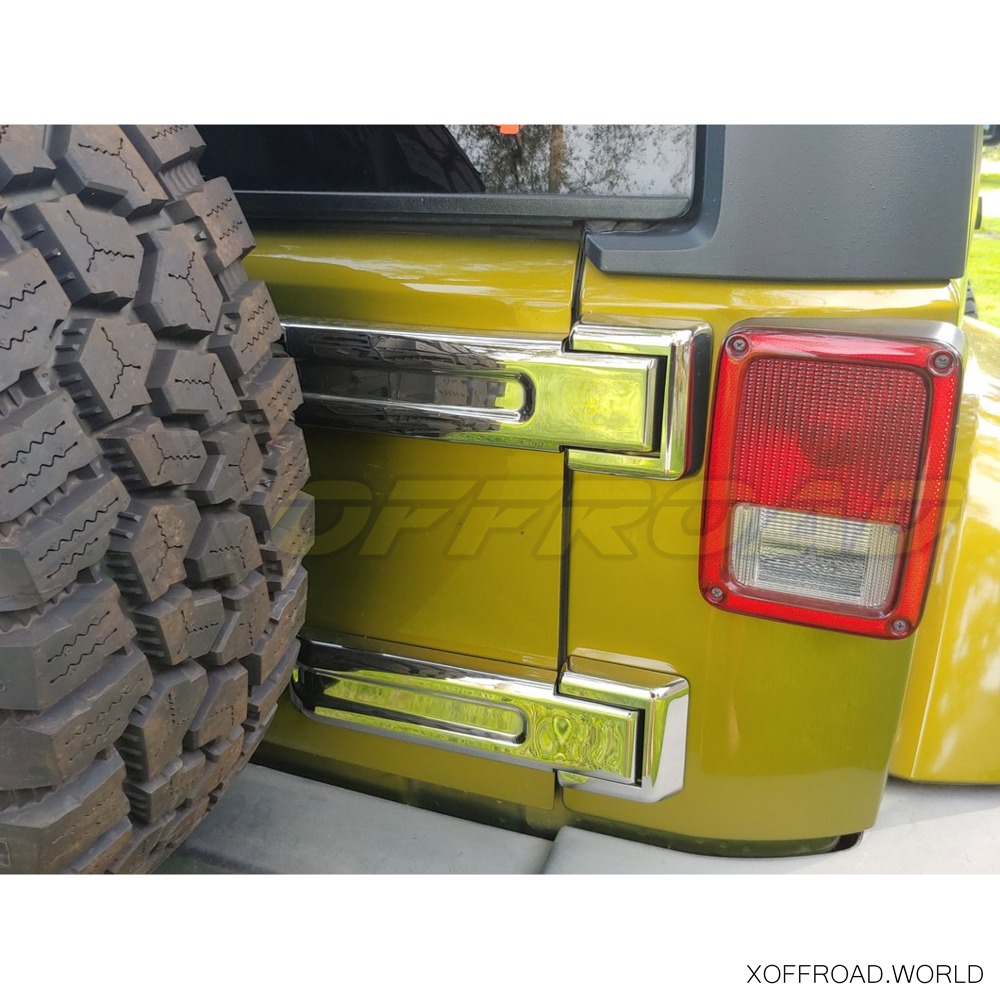 Tailgate Hinge Covers, Chrome, Jeep Wrangler JK XOEA075 - X-Offroad