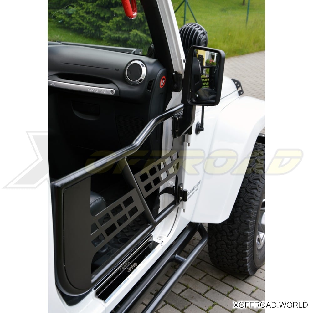 Stahlrohrtüren, vorne, Schwarz, mit Seitenspiegeln, Jeep Wrangler JK  XOEA092 - X-Offroad