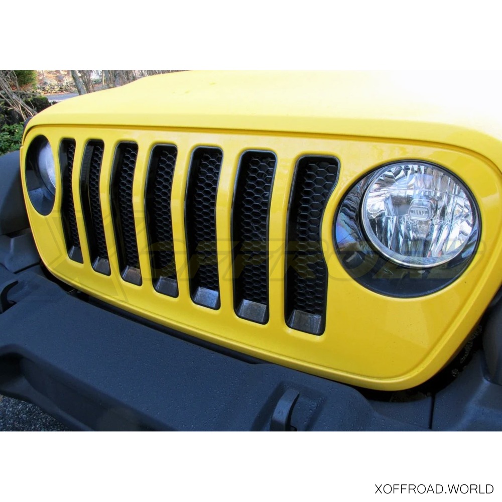 Grille Inserts + Headlamp inserts, Black, Jeep Wrangler JL XOEA248 -  X-Offroad