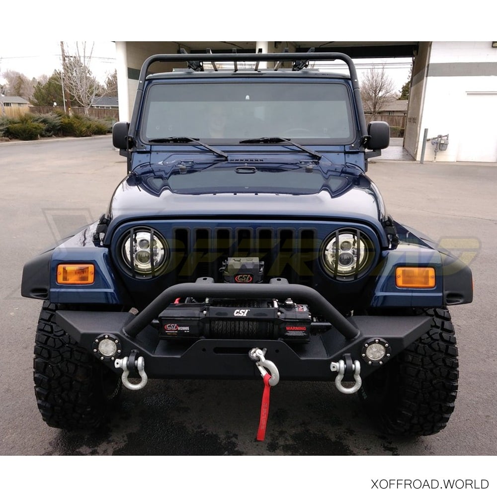 Bumper, Front, Black, Extreme Duty, Jeep Wrangler TJ & YJ XOFB005 -  X-Offroad
