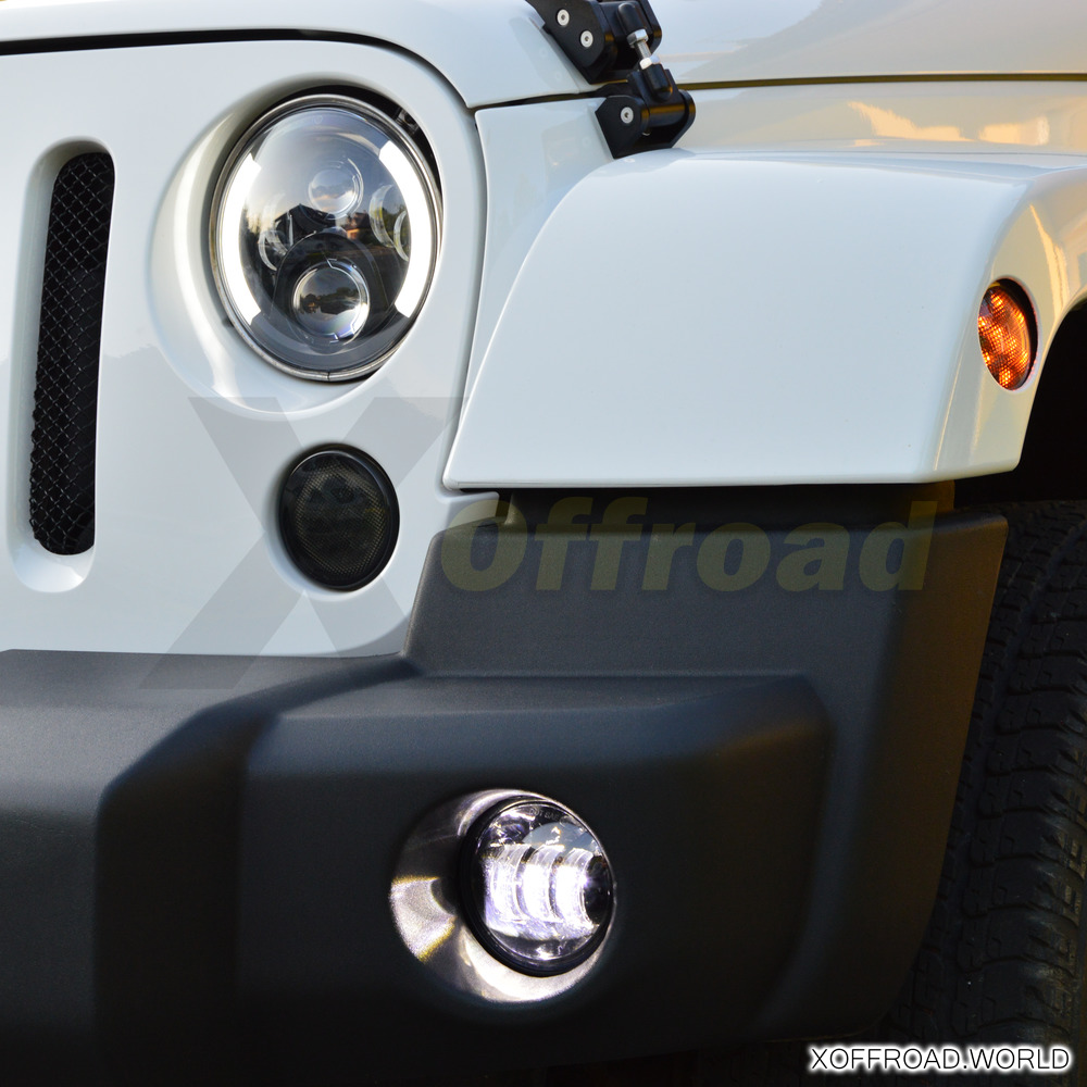 LED Nebelscheinwerfer mit Leuchtring 4 Zoll 30W für Jeep Wrangler 200,  79,00 €