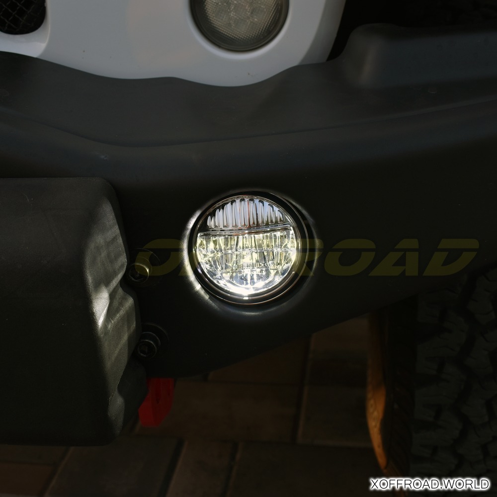 Pair 4 LED Fog Light Nebelscheinwerfer für Jeep Wrangler JK Bj. 07-18 E- geprüft