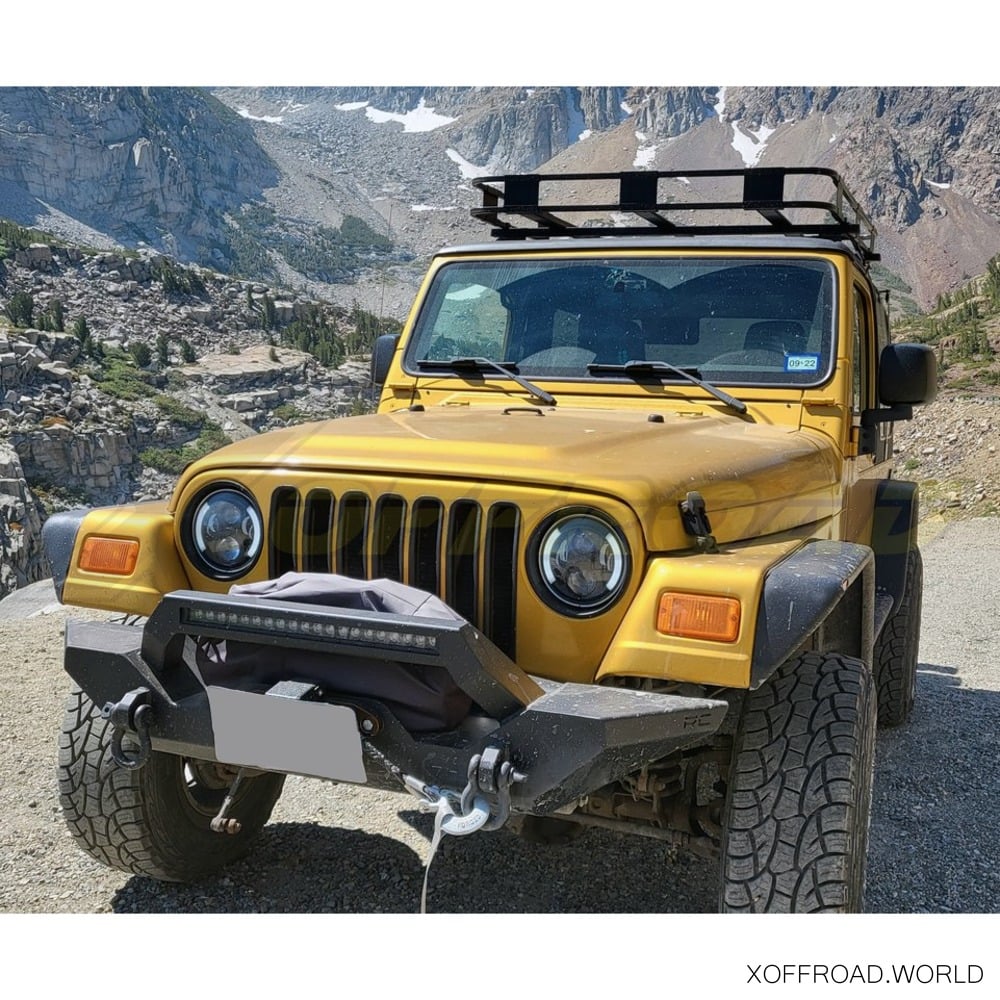 7 LED Frontscheinwerfer Set, Jeep Wrangler JK, TJ, CJ's, serie 8000  XOHL001 - X-Offroad