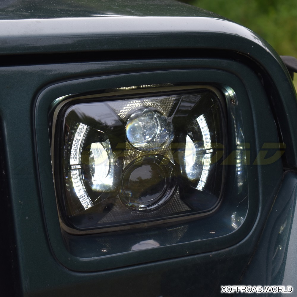 LED Kit de phares carrés, Jeep Cherokee XJ, Wrangler YJ, serie 4000 XOHL020  - X-Offroad