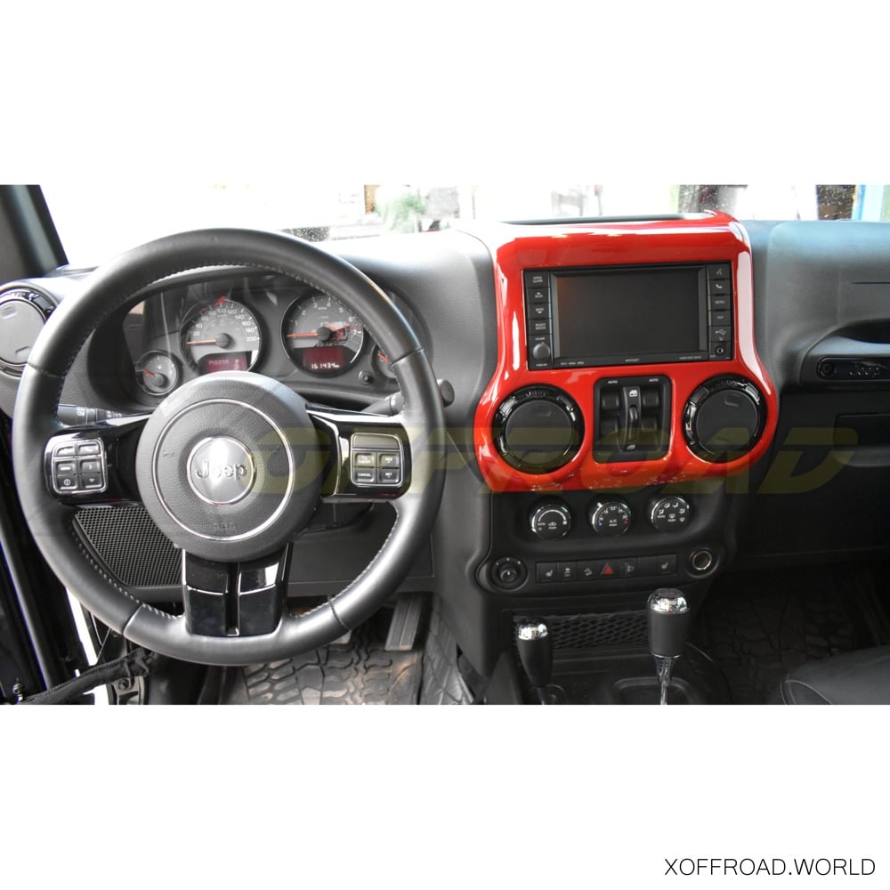 Interior Trim Kit, Red, Jeep Wrangler JK XOIA132 - X-Offroad