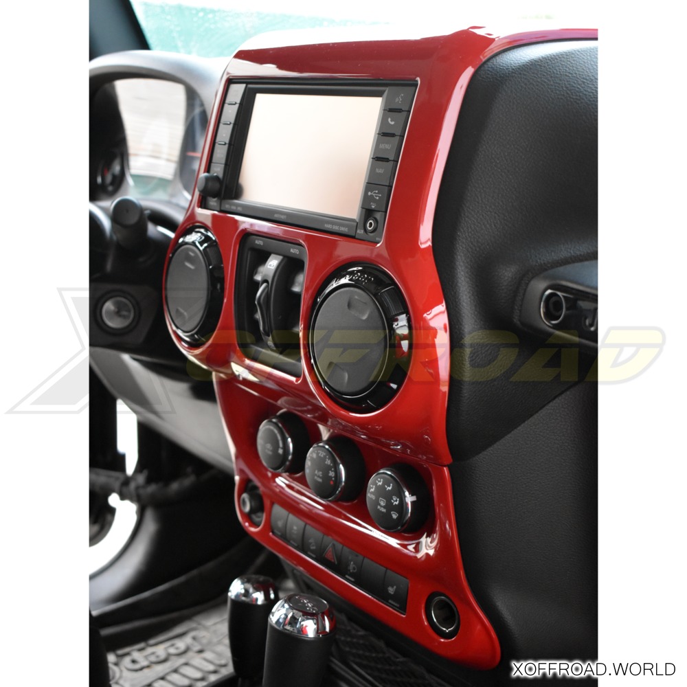 Verkleidungssatz für das Armaturenbrett, Rot, Jeep Wrangler JK XOKT177 -  X-Offroad