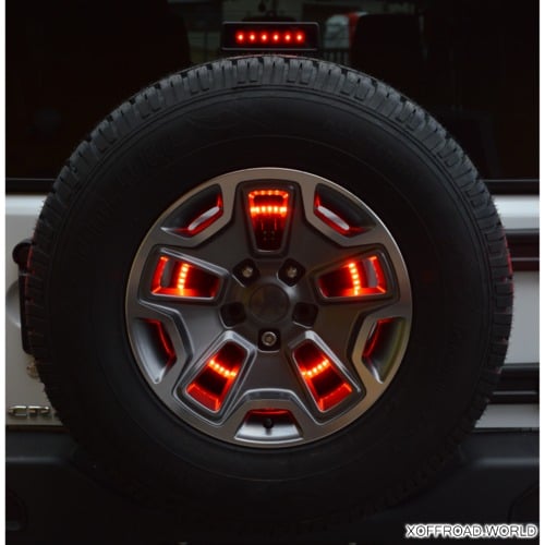 LED Anneau de lumière de frein de pneu de secours troisième