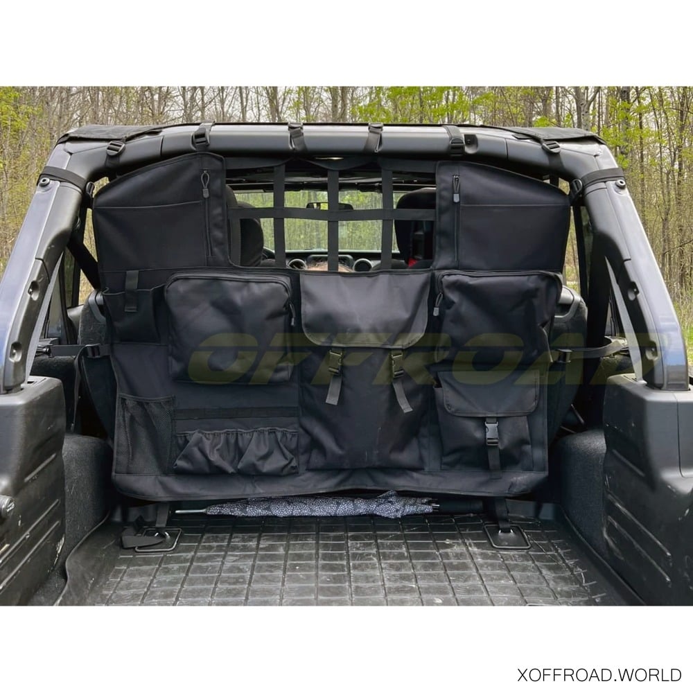 Kofferraum Netz, Mit Taschen, Schwarz, Jeep Wrangler JK, JL XOST067 -  X-Offroad