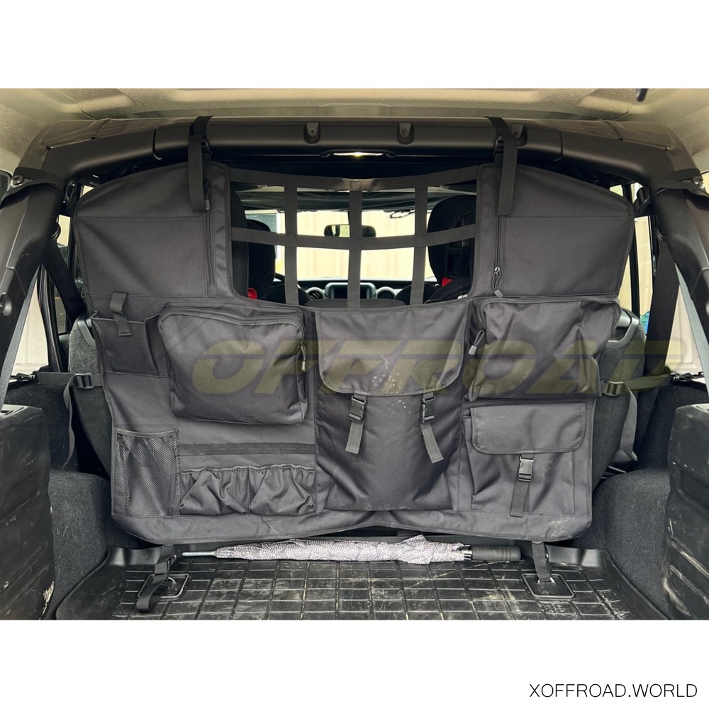 Kofferraum Netz, Mit Taschen, Schwarz, Jeep Wrangler JK, JL XOST067 -  X-Offroad