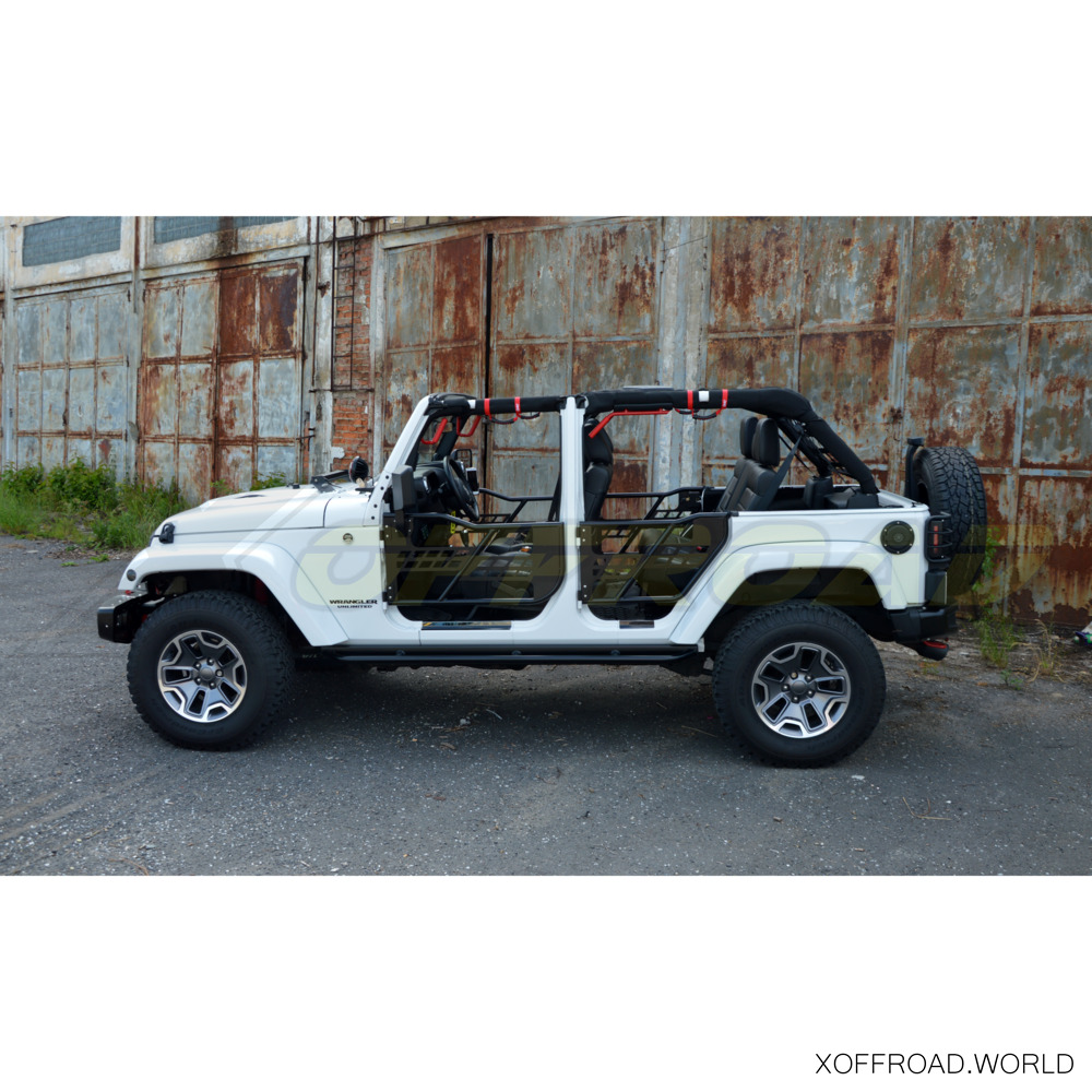 Stahlrohrtüren, vorne, Schwarz, mit Seitenspiegeln, Jeep Wrangler JK  XOEA092 - X-Offroad